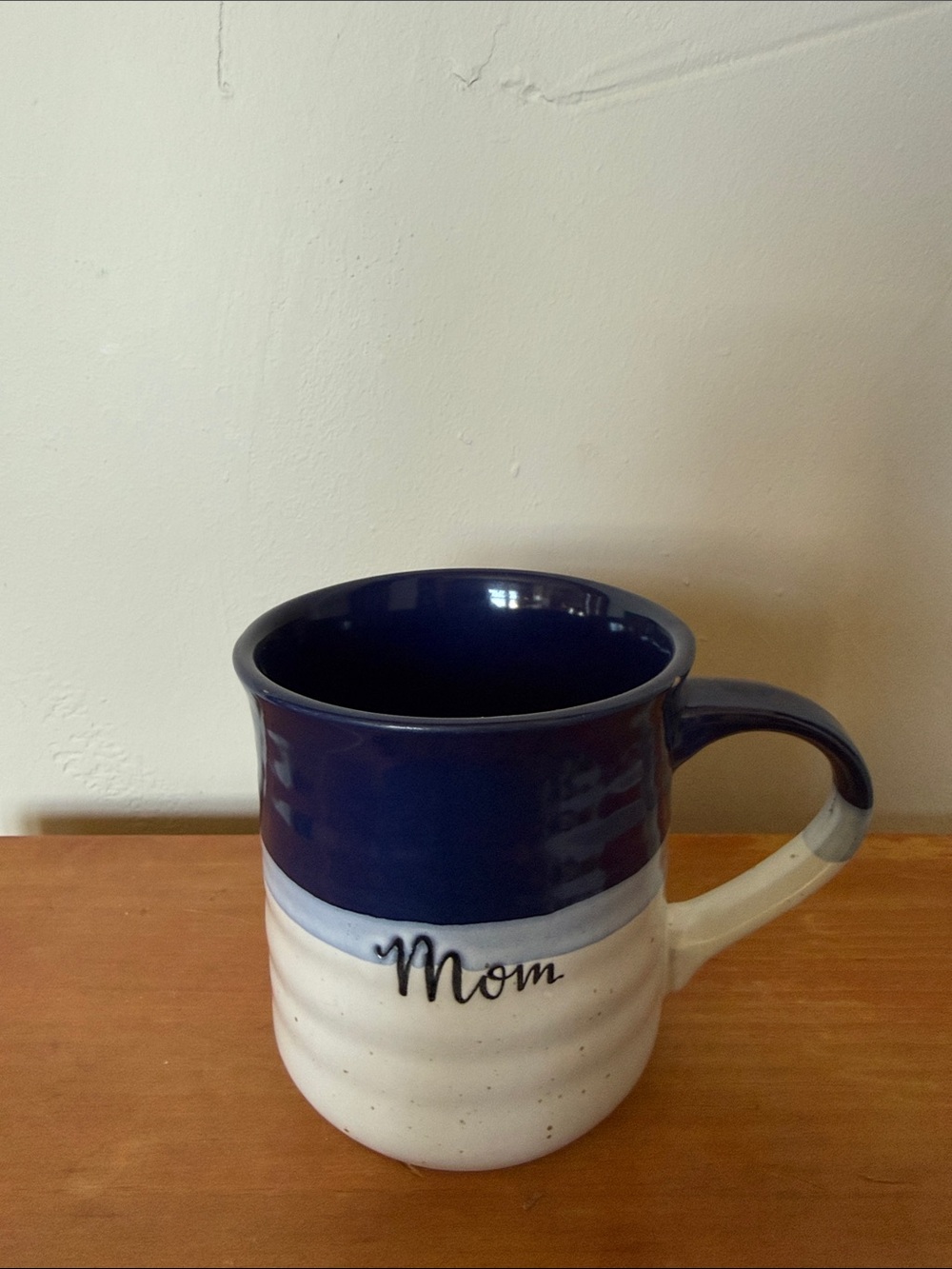 Mom Ceramic Coffee Mug - Navy and White